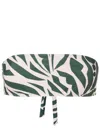 Lygia & Nanny Bajja Graphic-print Bustier Bikini Top In Green