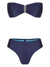 Lygia & Nanny Bandeau-detail Bikini In Blue