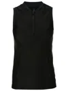 Lygia & Nanny Baseball-collar Zip-up Top In Black