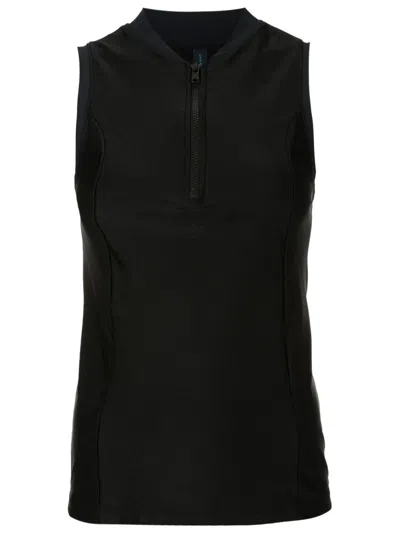 Lygia & Nanny Baseball-collar Zip-up Top In Black
