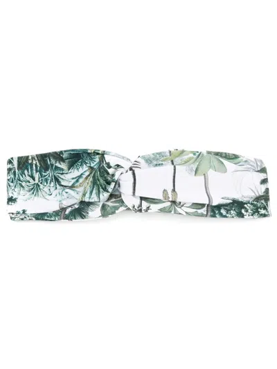 Lygia & Nanny Bethânia Botanical-print Headband In White