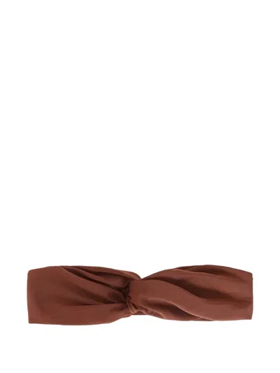 Lygia & Nanny Bethania Twist-detail Head Band In Brown