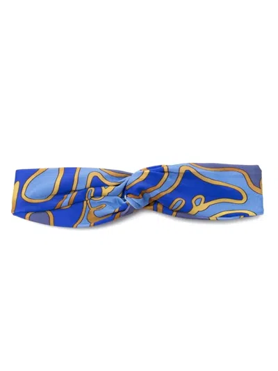 Lygia & Nanny Bethania Twist Headband In Blue