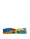 Lygia & Nanny Bethania Twisted Feather-print Headband In Blue