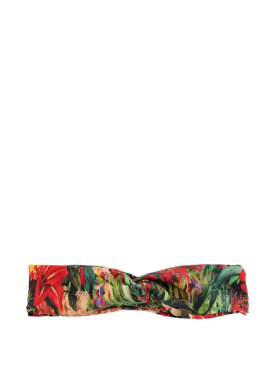 Lygia & Nanny Bethania Twisted Floral Headband In Green
