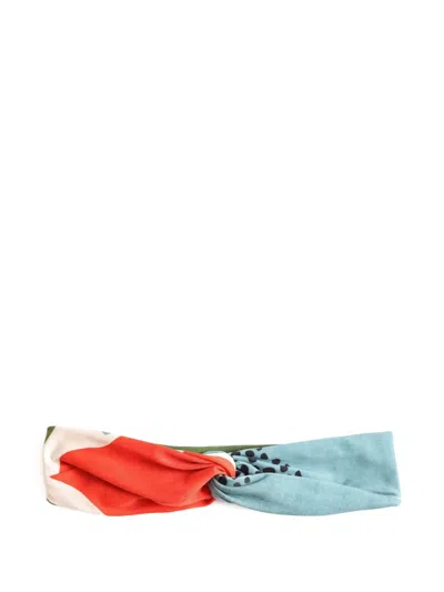 Lygia & Nanny Bethania Twisted Patterned Headband In Blue