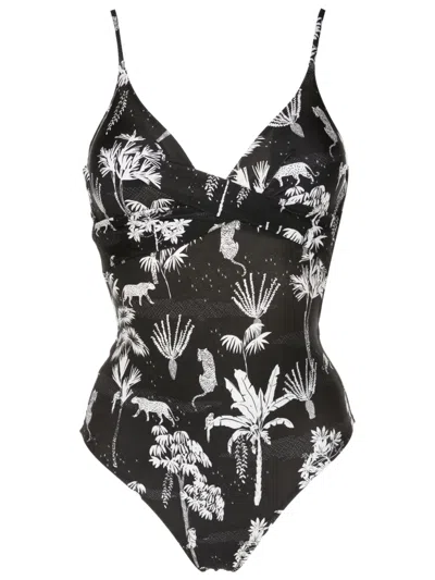 Lygia & Nanny Bianca Graphic-print One-piece In Black