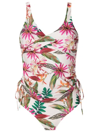 Lygia & Nanny Mirassol Floral-print Swimsuit In White
