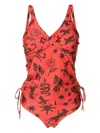 Lygia & Nanny Bruma Printed Tankini Top In Brown