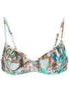 Lygia & Nanny Cassis Marble-print Bikini In Multi