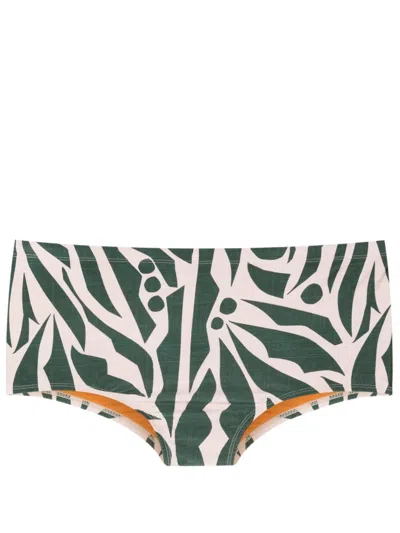 Lygia & Nanny Copacabana Leaf-print Swimming Trunks In Multicolour