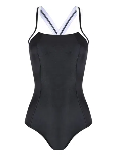 Lygia & Nanny Cross-straps Swimsuit In Black
