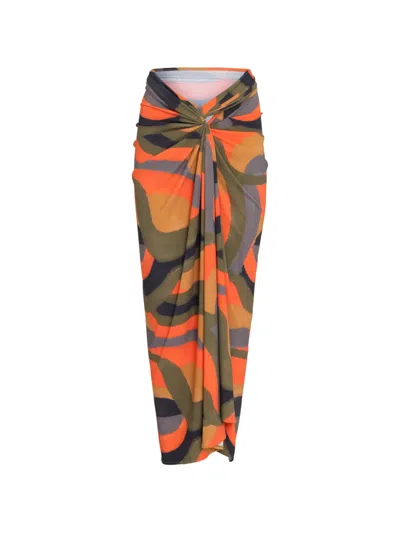 Lygia & Nanny Diana Pareo Knot Print In Multi