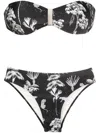 Lygia & Nanny Ester Graphic-print Strapless Bikini In Black