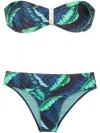 Lygia & Nanny Ester Leaf-print Bikini In Blue