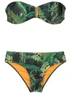 Lygia & Nanny Ester Leaf-print Bikini In Green