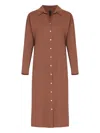 Lygia & Nanny Eveline Button-front Shirt Beach Dress In Brown