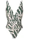 Lygia & Nanny Evita Abstract-print One-piece In Green