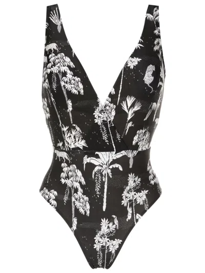 Lygia & Nanny Evita Graphic-print One-piece In Black