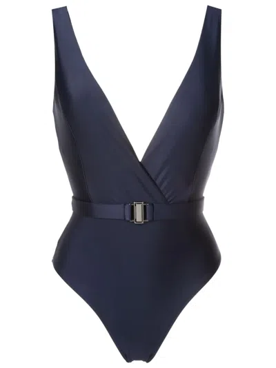 Lygia & Nanny Evita V-neck Swimsuit In Blau