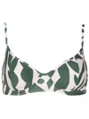 Lygia & Nanny Fiji Half-cup Bikini Top In Green