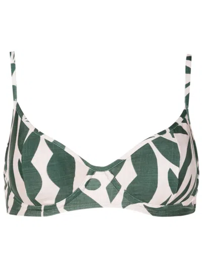 Lygia & Nanny Fiji Half-cup Bikini Top In Green