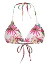 Lygia & Nanny Floral-print Bikini Top In Pink