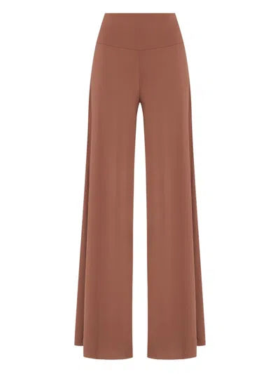 Lygia & Nanny Gardens Wide-leg Trousers In Brown