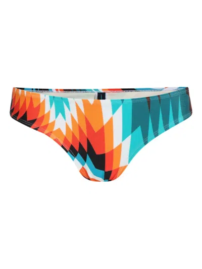 Lygia & Nanny Geometric-print Bikini Bottom In Blue