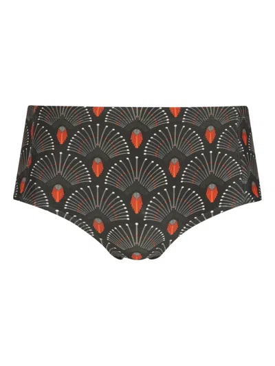Lygia & Nanny Geometric-print Swimming Trunks In Black