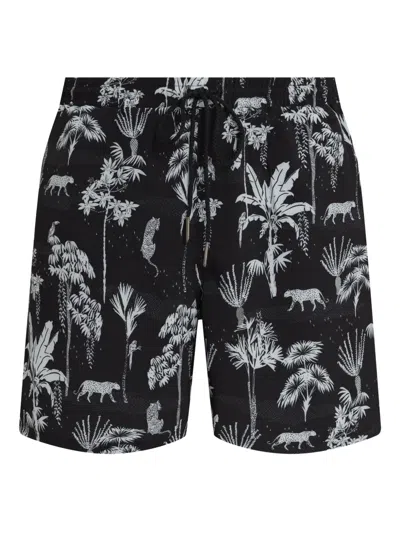 Lygia & Nanny Gil Printed Swim Shorts In Black