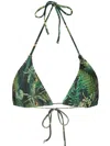 Lygia & Nanny Iasmin Leaf-print Bikini Top In Green