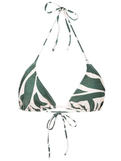 Lygia & Nanny Hanna Triangle-cup Bikini Top In Green