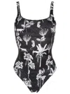 Lygia & Nanny Hapuna Graphic-print One-piece In Black