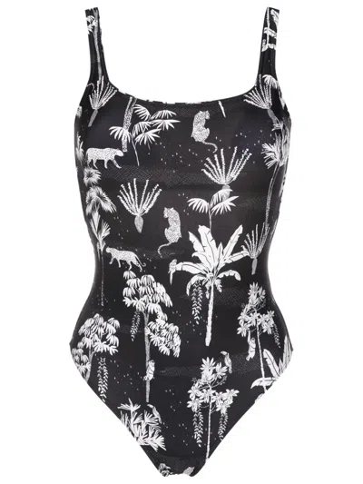 Lygia & Nanny Hapuna Graphic-print One-piece In Black