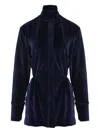 Lygia & Nanny High-neck Zip-up Coat In Blue
