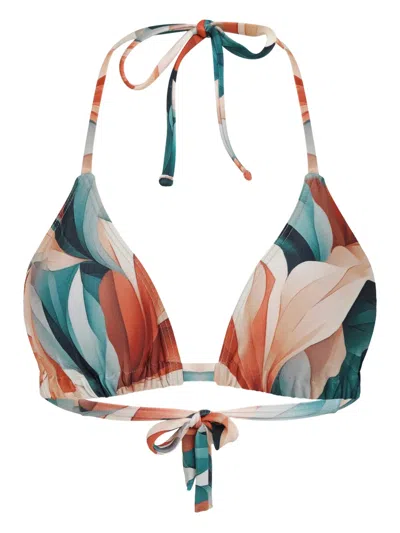 Lygia & Nanny Iasmim Printed Bikini Top In Green