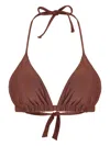 Lygia & Nanny Iasmin Triangle-halter Bikini Top In Brown