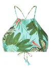 Lygia & Nanny Ilana Floral-print Bikini Top In Green