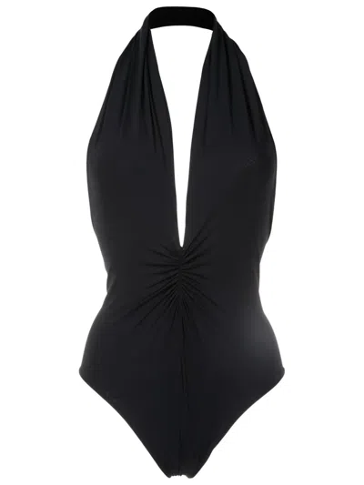 Lygia & Nanny Isatou Fluity Halterneck Swimsuit In Black