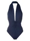 Lygia & Nanny Isatou Fluity Halterneck Swimsuit In Blue
