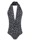 Lygia & Nanny Isatou Polka-dot Halterneck Swimsuit