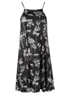 Lygia & Nanny Isis Botanical-print Minidress In Black