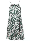 Lygia & Nanny Isis Graphic-print Minidress In Green