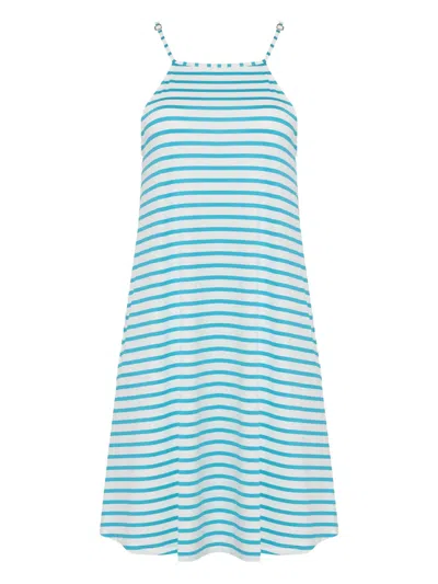 Lygia & Nanny Isis Striped Mini Dress In Blue