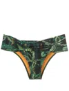 Lygia & Nanny Jasper Leaf-print Bikini Bottoms In Green