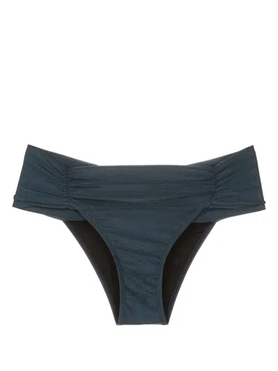 Lygia & Nanny Jasper Ruched Bikini Bottoms In Black