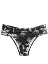 Lygia & Nanny Jasper Shirred-waist Bikini Bottom In Black