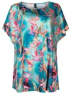 Lygia & Nanny Kala Botanical-print Minidress In Blue