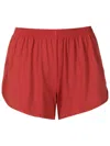Lygia & Nanny Lee Elasticated-waist Mini Shorts In Red